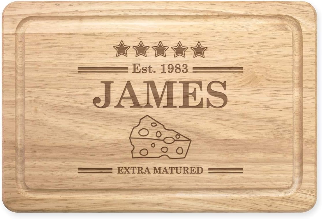 Personalised Custom Name Extra Matured Rectangular Wooden Chopping