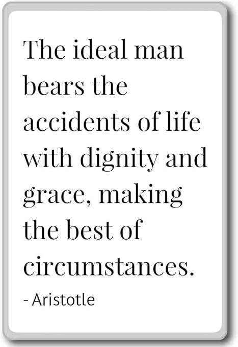 aristotle quotes fridge magnet white