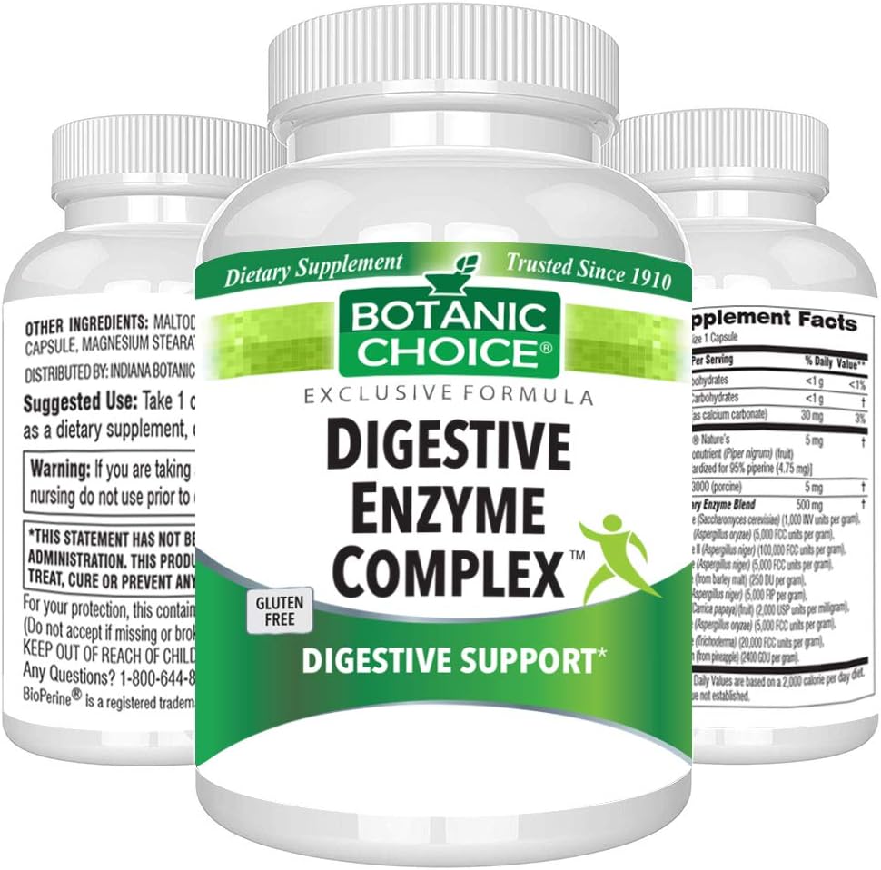 Botanic Choice Digestive Enzyme Complex Digestive Aid for