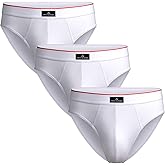 DANISH ENDURANCE Men's Cotton Briefs (3-Pack) – Soft, Stretchy & Breathable Underwear with Comfort Waistband