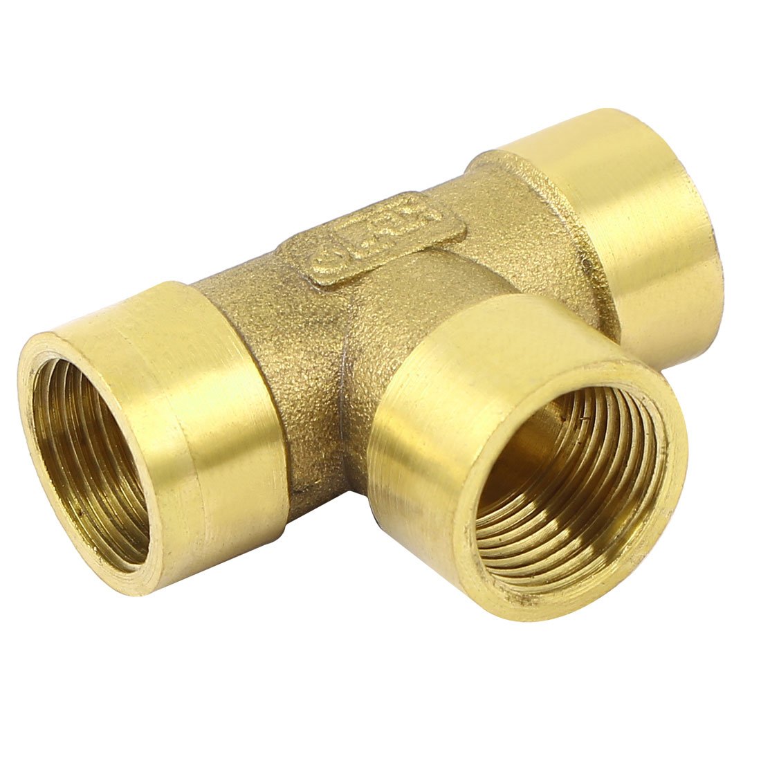 uxcell® Brass Tee Pipe Fitting 1/8 PT Female Thread T Shaped Connector