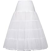 GRACE KARIN Women's 50s Vintage Petticoat Crinoline Tutu Underskirts Tea Length 30 inch Long