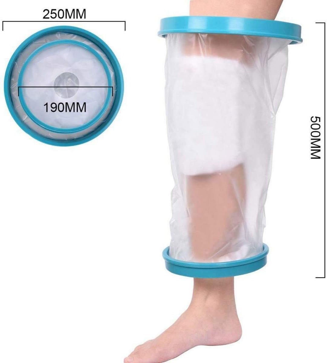 Knee Cast Cover for Shower Adult, Waterproof Knee Shower Cast and Bandage Protector for Leg Watertight Protection to Knee Replacement Surgery, Wound, Incision Reusable: Health & Personal Care