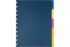 TUL Custom Note-Taking System Discbound Tab Dividers, 8 1/2" x 11", Letter Size, Assorted Colors