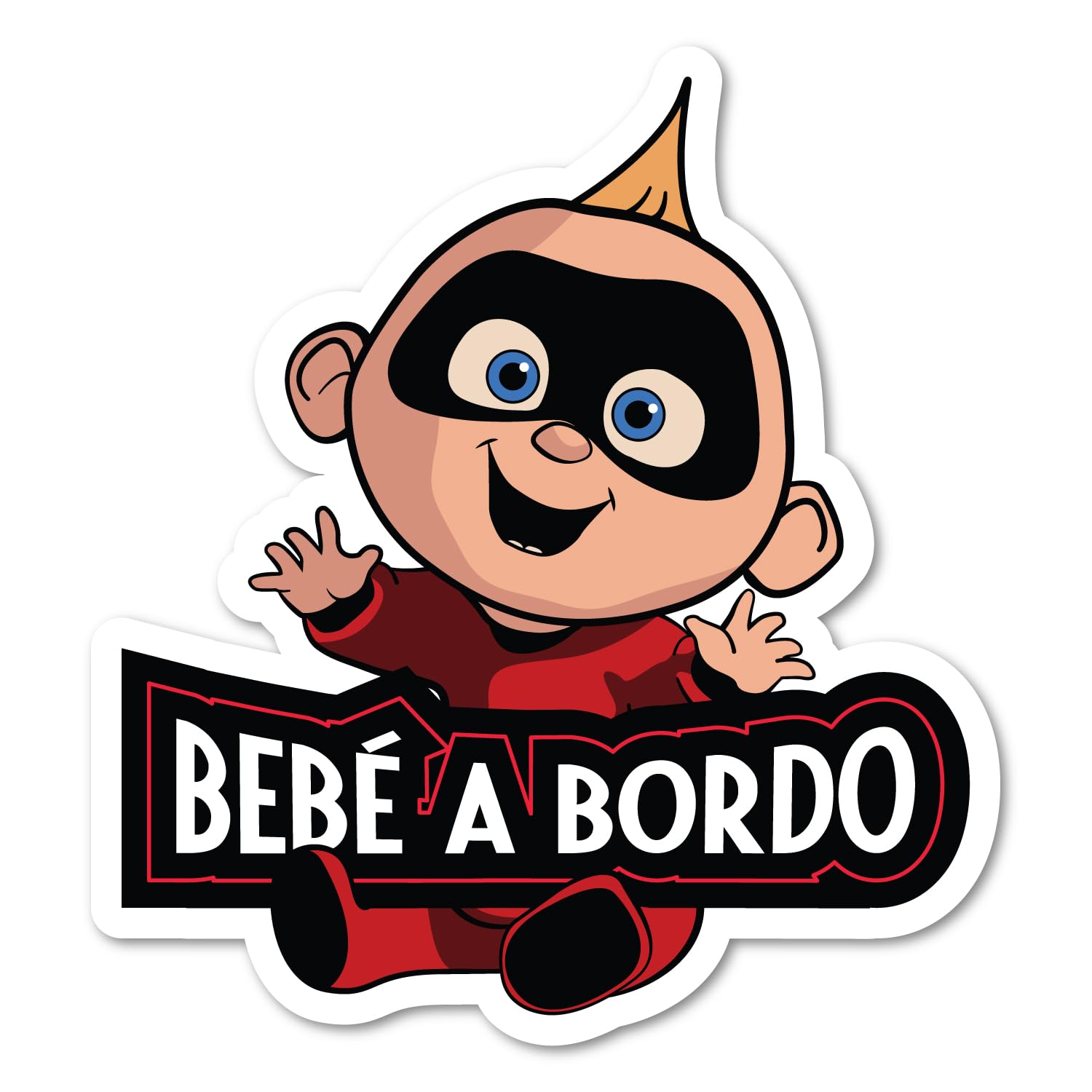 Sticker Car Baby on Board Jack 15 x 15 cm Vinyl Easy to Stick, Baby on Board, Sticker Car, Truck, Motorhome (Colour)