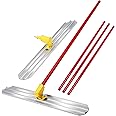 48x8" Concrete Float, Bull Float Magnesium Aluminum Alloy Float Tool Kit, 3×Concrete Float Handle, Adjustable Concrete Tools Finishing Surface Smoothing for Road and House Construction