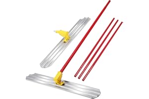 PIONEERWORKS 48x8" Concrete Float, Bull Float Magnesium Aluminum Alloy Float Tool Kit, 3×Concrete Float Handle, Adjustable Concrete Tools Finishing Surface Smoothing for Road and House Construction