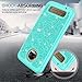 LeYi for Moto Z2 Force Case with Tempered Glass Screen Protector [2 Pack] for Girls Women, Glitter Bling Cute Design Dual Layer Protective Phone Case for Motorola Z2 Force Droid (2017) Mint