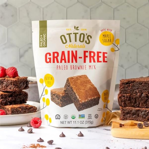 OTTO’S NATURALS PALEO BROWNIE MIX – ORGANIC, GLUTEN-FREE, NUT FREE, NON-GMO VERIFIED, MADE WITH ORGANIC CASSAVA FLOUR – 11.1 OUNCE BAG (PALEO DOUBLE CHOCOLATE BROWNIE MIX – PALEO BROWNIE SINGLE)