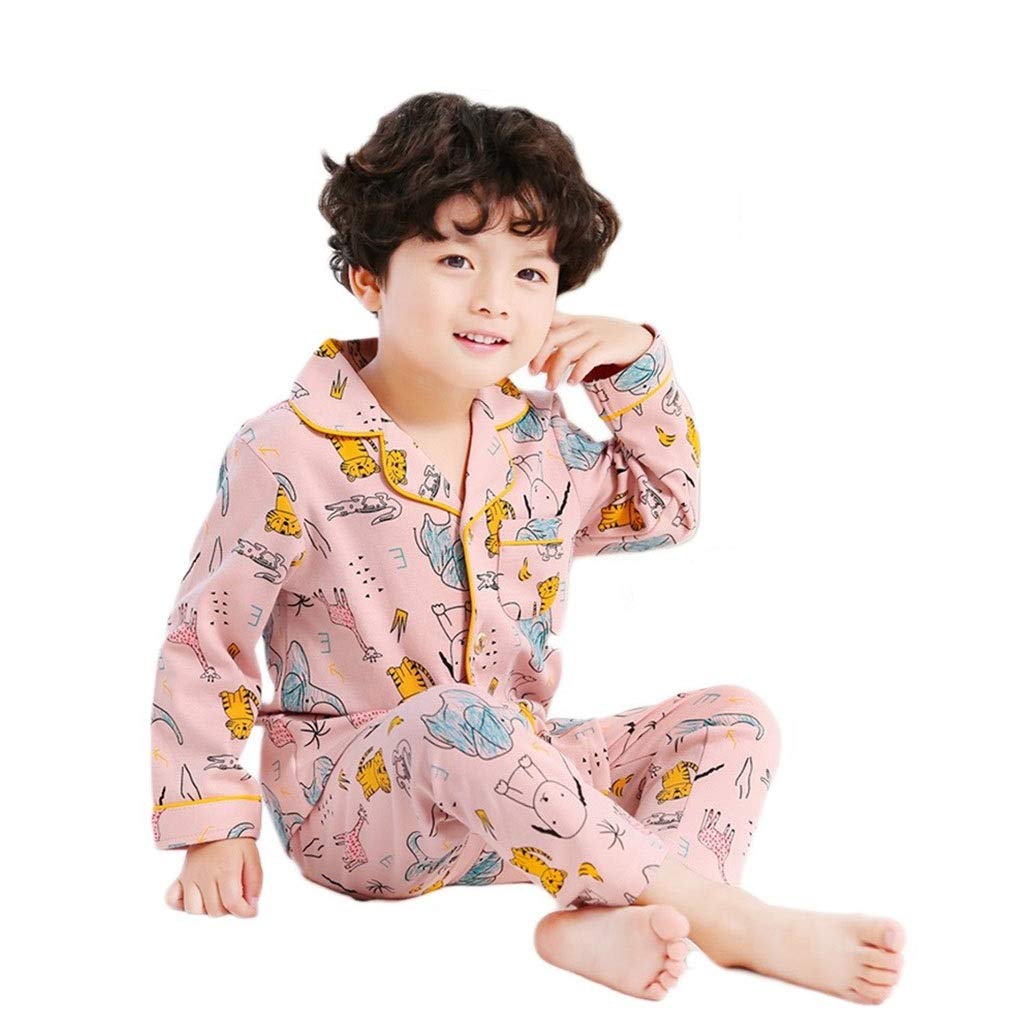 Pajama Sets Pajamas Children's Pajamas Boy Spring and Autumn Cotton Long-Sleeved Pajamas Boys Thin H