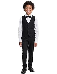 Marvelous World Boys' 5-Piece Formal Vest Suit