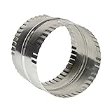 Deflecto 4” Duct Connector, Aluminum with Bead