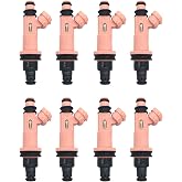Yeedaky 8pcs Fuel Injectors Fit for Lexus GS430 LS430 SC430 4.3L 2001-2007 | Fit for Lexus GS400 LS400 SC400 4.0L 1998-2000 V8 Replace 23209-50030 23209-50050