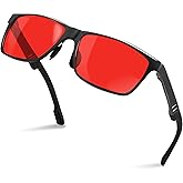 Carbon Blue Light Blocking Glasses Men for Computer, Gaming, Metal Frame Green Light Protection Night Driving Glasses for Man