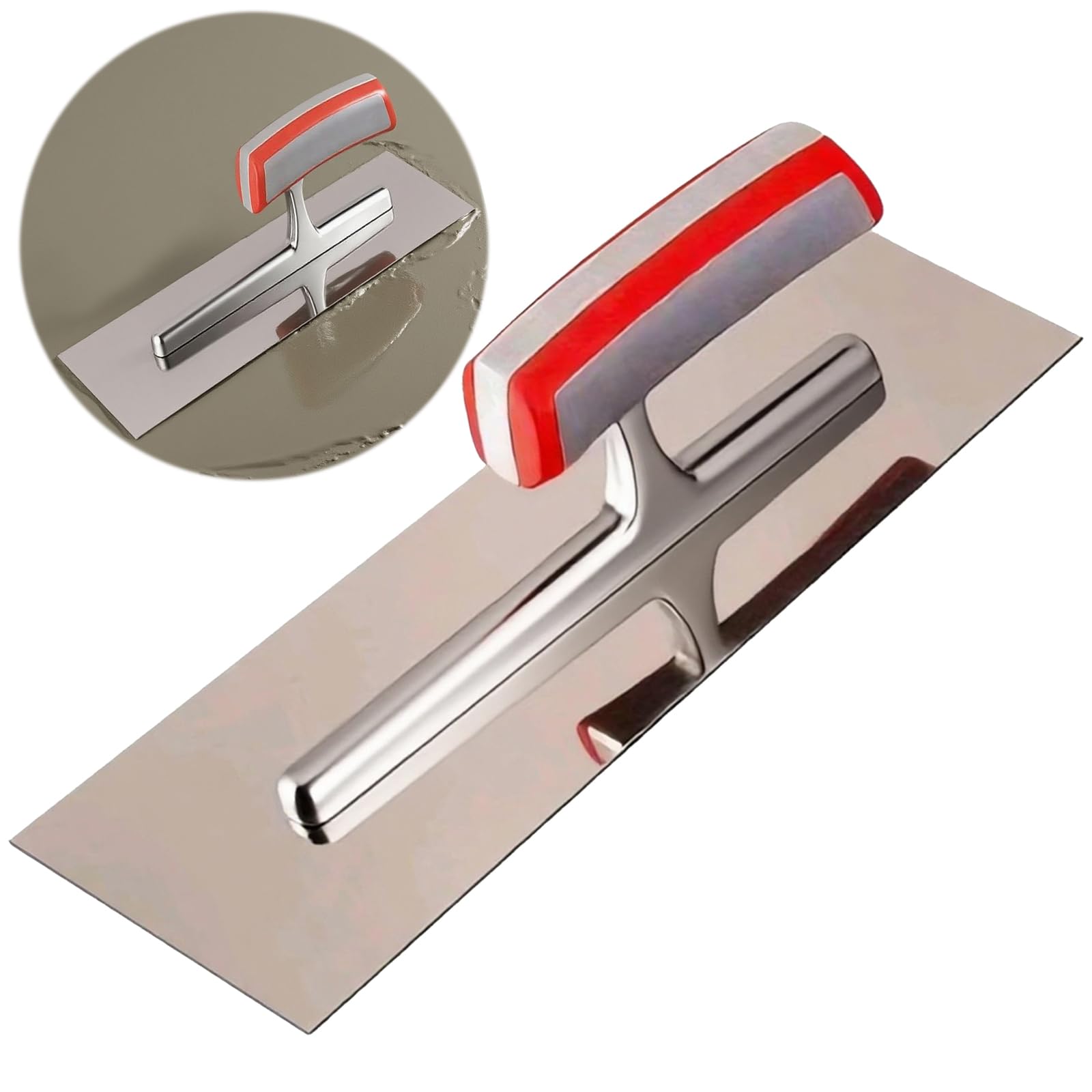 Photo 1 of 11.8x3.8 Inch Concrete Finishing Trowel - Premium Stainless Steel Masonry Tool for All Construction Finishing Needs, Drywall Tools