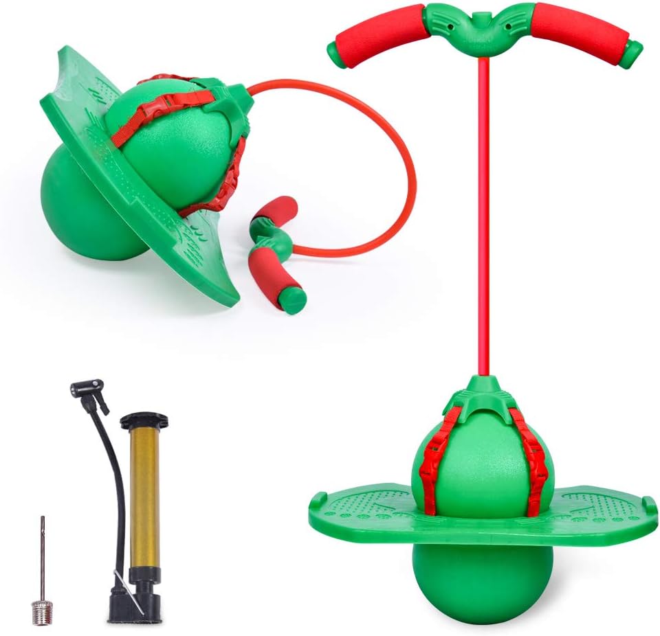 Pogo Bouncing Ball, with Handle and Ball Pump, High Jump