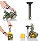 Silver Stainless Steel Pineapple De-Corer Peeler Stem Remover Blades for Diced Fruit Rings by Super Z Outlet