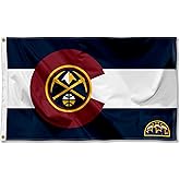 Denver Nuggets State of Colorado Indoor Outdoor Flag Banner