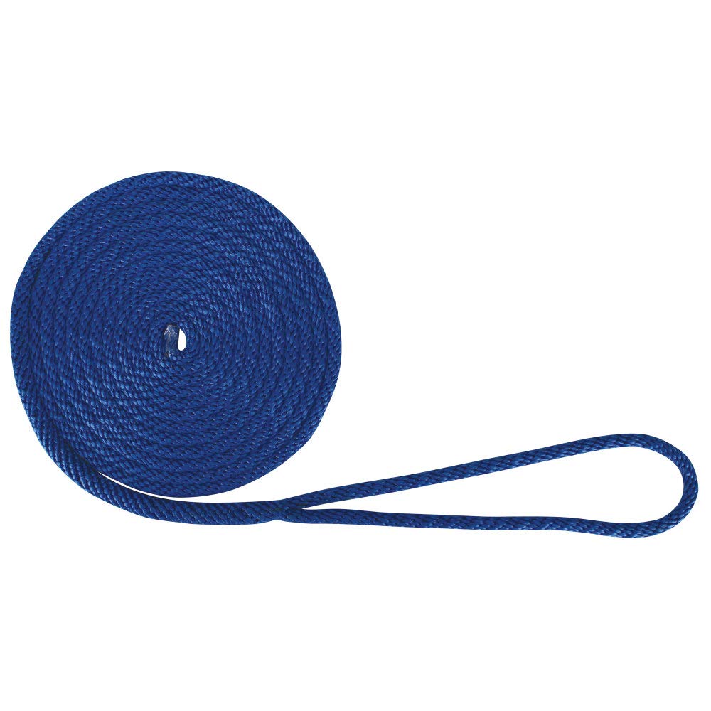 Extreme Max 3006.2009 BoatTector Solid Braid MFP Dock Line - 3/8" x 15', Royal Blue