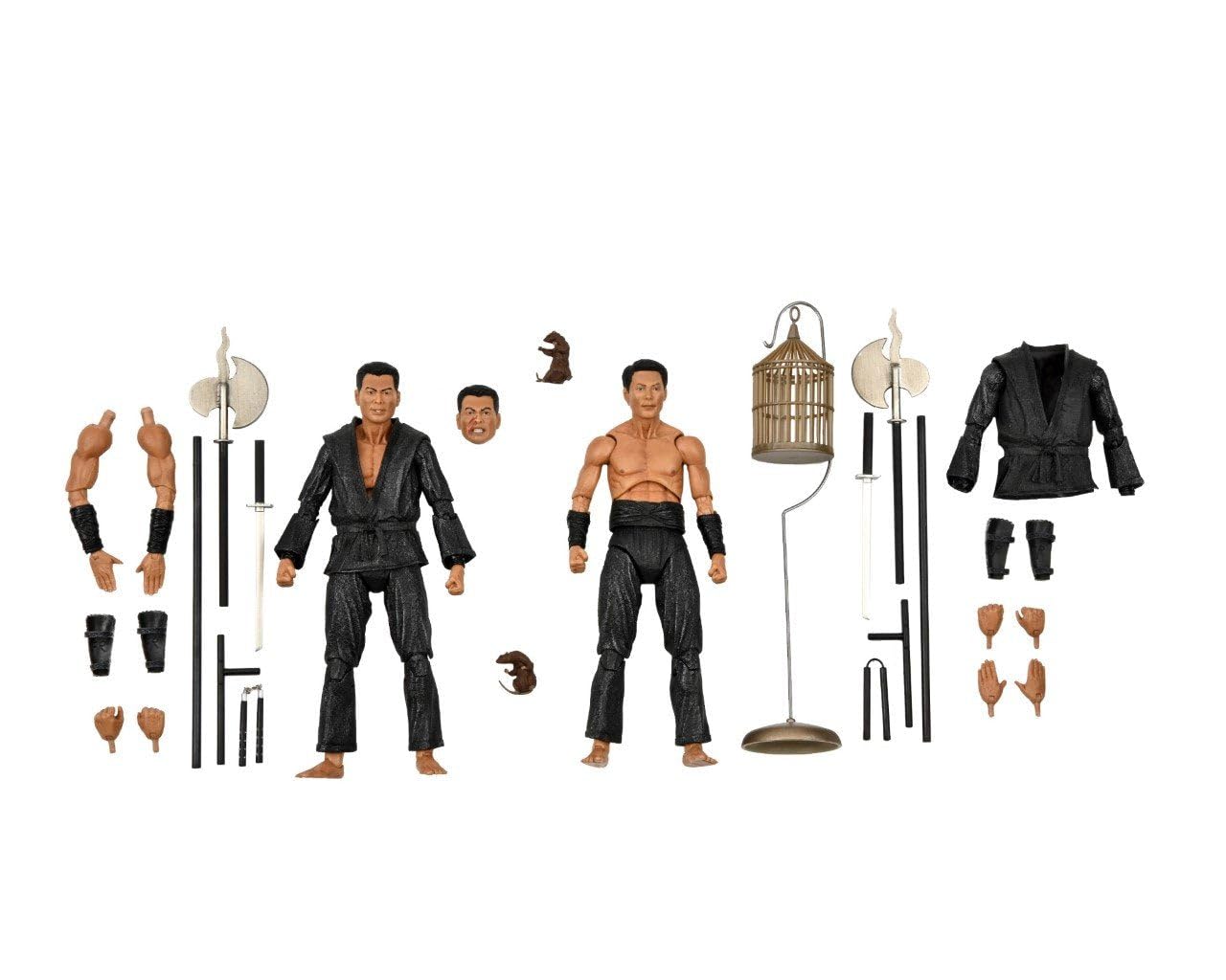 NECA Teenage Mutant Ninja Turtles Shadow Warriors Set of 2 Multicoloured 100% Plastic Gift Boxed