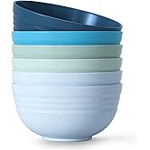 【6 Pcs】Unbreakable Mixing Bowls Unbreakable Salad Bowls, 68 Ounces Microwave and Dishwasher Safe BPA-Free Serving Bowls for Cereal,Salad,Soup,Ramen,Noodle,Oatmeal,Snack Apply to Kitchen,Freezer