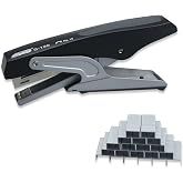 Carimee Handheld Plier Stapler Set, Heavy Duty Stapler with Staples, One-Touch Staple Loading, Ergonomic Grip, Desktop Sturdy Metal Hand Stapler for Office, School, Home, Packaging