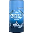 Crystal Magnesium Solid Stick Natural Deodorant, Non-Irritating Aluminum Free Deodorant for Men or Women, Safely and Effectively Fights Odor, Baking Soda Free, Sea Salt + Sage, 2.5 oz