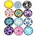 IGOGO 12 PCS Glass Dome Cabochons Half Round Flatback Beautiful Flower