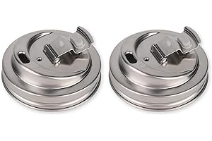 2pcs Mason Jar Pour Lid, Stainless Steel Wide Ball Mouth Mason Jar Pitcher Spout Lid Accessories Cold-Resistant Material for 