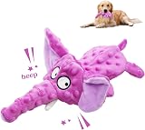Acehome Squeaky Interactive Elephant Dog Toy Plush Chew No Stuffing view 1