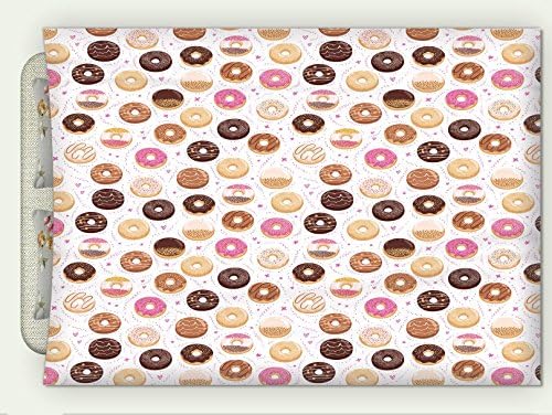 Minicoso Flannel Throw Blanket Donuts And Little Hearts Pattern Colorful Yummy Delicious Dessert Cafeteria Restaurant Art Pink Brown Autumn Winter Warm Double Sides Print Blanketry, 79" W x 59" H