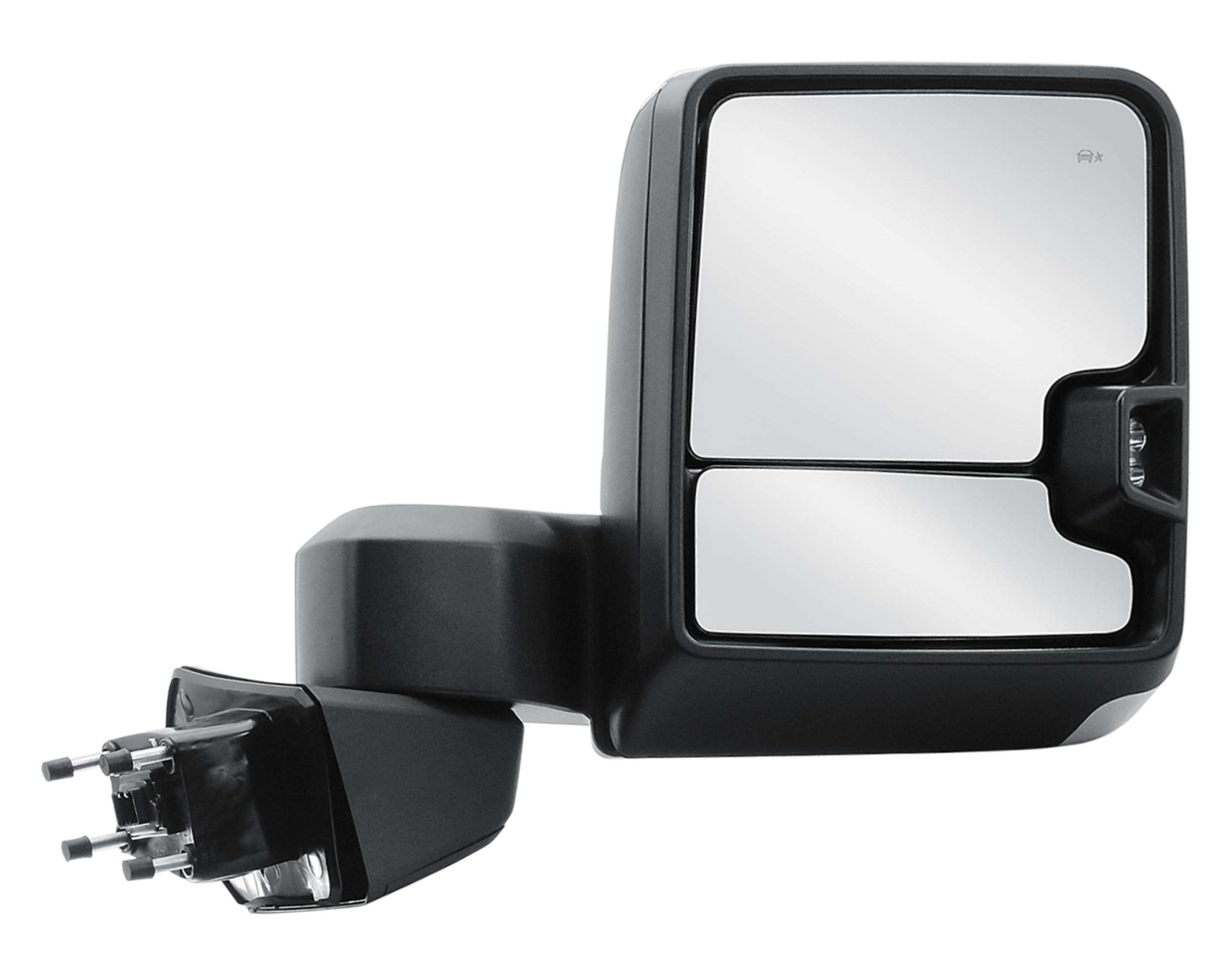 Photo 1 of Passenger Right Side Door Towing Mirror Power Heated Glass with BLIS Chrome Back Strip Turn Signal Light Puddle Light Temperature Sensor Manual Folding and Telescope for 19-25 GMC Sierra 1500
