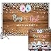 Mocsicka Boy or Girl Gender Reveal Backdrop Pink or Blue Gender Reveal Party Decorations 82x60 inch Wood Floor Photography Background Banner