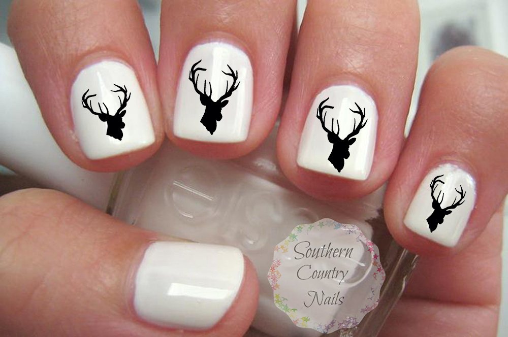 Vintage Deer Nail Art Decals 20pcs Beauty