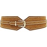 ZYALTFDC Women Wide Elastic Belts Chunky Stretchy Thick Belts for Women Dress Retro Cinch Girdle Vintage Waistband