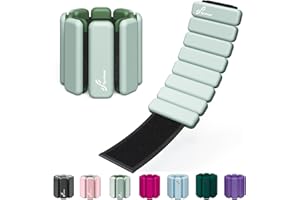 Sportneer Wrist & Ankle Weights for Women Men - 1 Pair (1 lb/2 lb Each) | Adjustable Weighted Bracelet Silicone Bangles for Yoga, Dance, Pilates, Cardio, Aerobics, Gym, Pool Exercises and Jogging