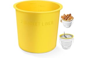 EAGLE CREATE 2 Gallon Reusable Bucket Liner, Time Saving Concrete Tools Durable Silicone Bucket Insert, Food Grade Container for Food Storage, for Paint, Thinset, Ice, Slime, Cleaning, Wall Patch Compound