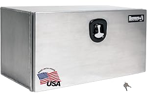 BUYERS PRODUCTS COMPANY Buyers Products 1706420 Pro Series Underbody Truck Box With 3-Point Compression Latch, Smooth Silver Aluminum, Made in the USA, 18 x 24 x 36 Inches, Truck Tool Box For Storage & Organization