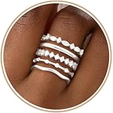 TOSGMY Stackable Gold Silver Rings for Women Non Tarnish Dainty 14K Gold/Silver Plated Stacking Thumb Ring Set Cubic Zirconia Eternity Wedding Bands Engagement Rings for Women Gold Jewelry Size 6-11