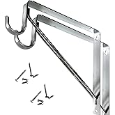 Welded HEAVY DUTY Closet Rod & Shelf Support Bracket | Chrome | 2 Pack