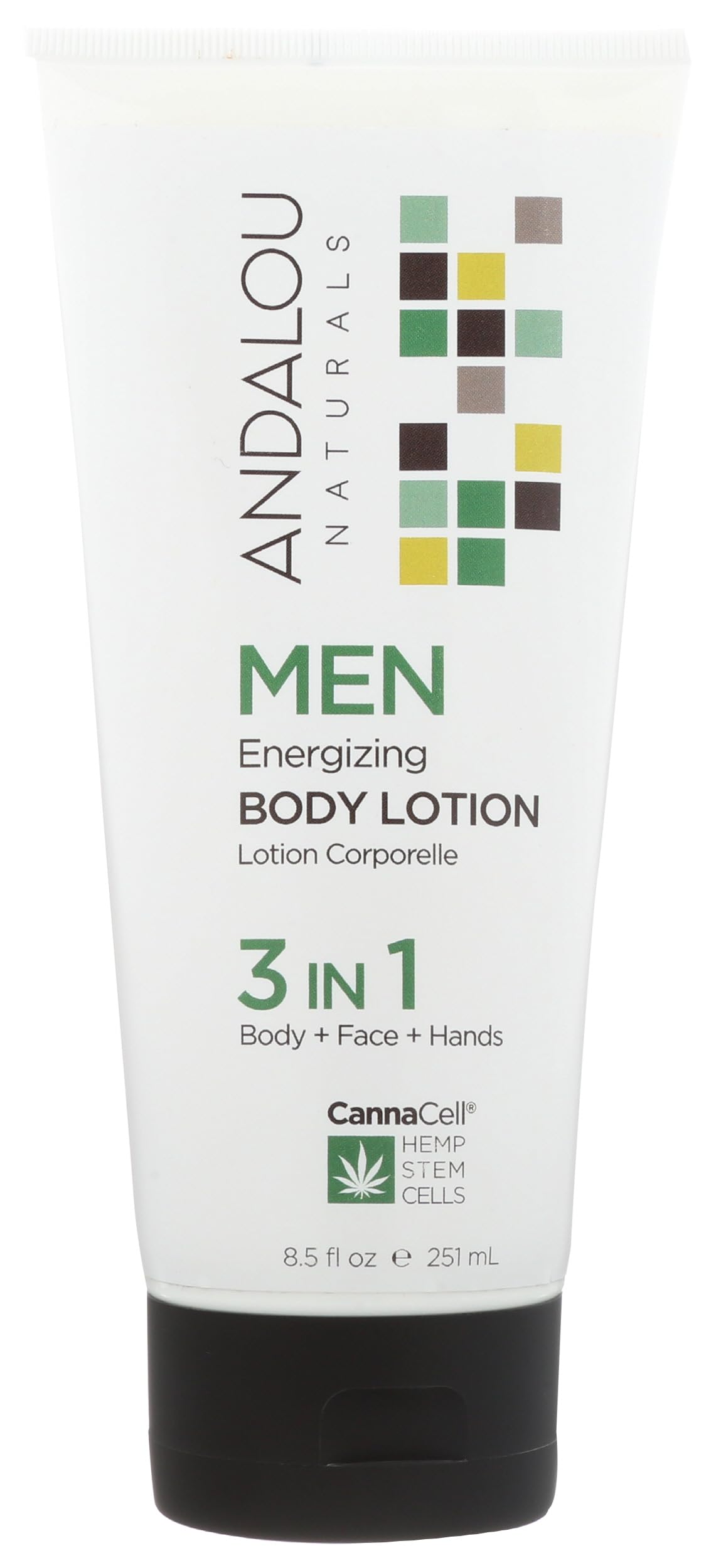 Andalou Naturals 3-in-1 Energizing Body Lotion for Men, 251 ml