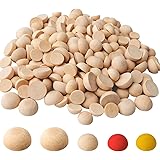 400Pcs 12/15 mm Half Wooden Beads, Half Wood Balls Half Craft Balls Unfinished Split Wood Balls for Paint DIY Craft Toy Home 