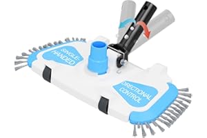 TIDYMISTER Enhanced Pool Vacuum Head with Direction-Control Swivel Handle, Stable-Maintain Spring, Vinyl Pool Vac with Wheels, Side Brush and Bottom Brush for Inground & Above Ground Pools