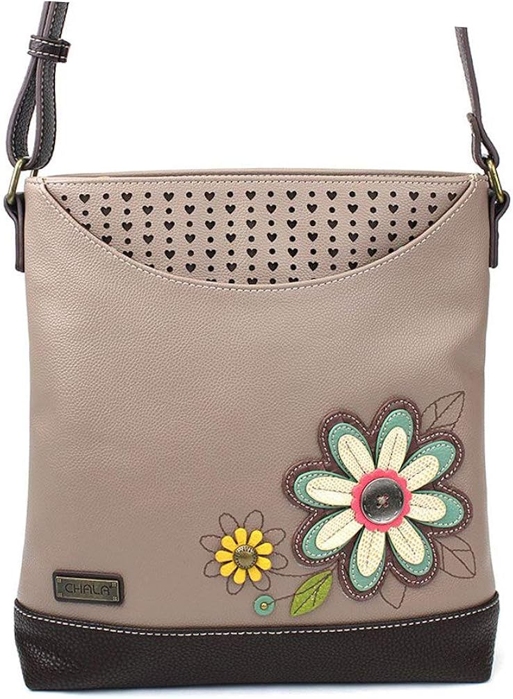 Chala Sweet Hobo Tote Purse – Faux Leather With Hearts Pattern, Convertible Strap, 15x10x3.5 Inches
