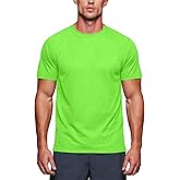 Zengjo Athletic T Shirts for Men,Quick Dry Gym Workout Running Sport Moisture Wicking Short-Sleeve Crewneck Tee