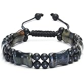 Tigers Eye Crystal Beads Bracelet for Men, Blue Tiger Eye Healing Stone Bracelet Unique Protection Crystals Bracelets for Men, Premium Mens Gemstone Beaded Bracelets Jewelry Christams Gift for Him