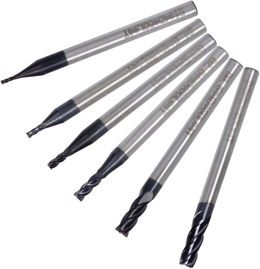 Latinaric 6pcs 1mm 1.5mm 2mm 2.5mm 3.5mm 4mm End Mill Cutters Drill Bits Tools Set 4 Flutes - Image 5