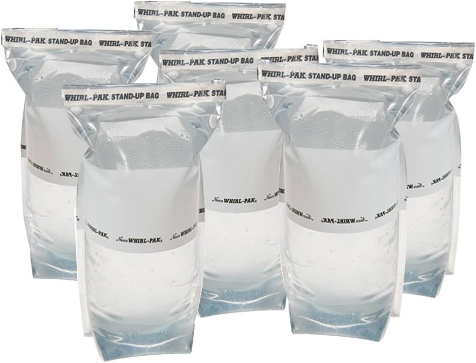 6 WhirlPak 36 oz. (1 L) Standup Bags for Emergency Water Collection