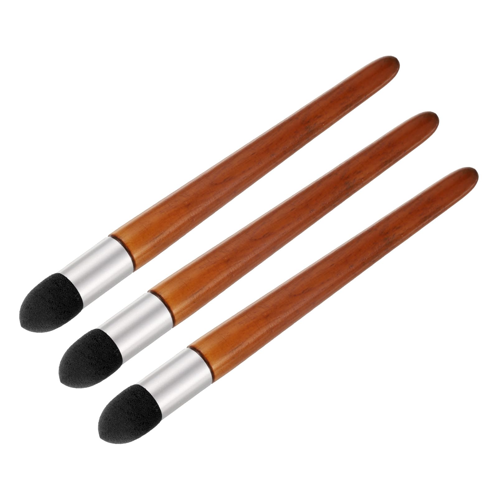 PATIKIL Medium Blending Stump Artist Blending Sponge Pen, 3 Pcs Washable Reusable Rubbing Sponge Brush Sketch Modification Sponge Pen Art Blenders Tool for Drawing Correction, Brown Red