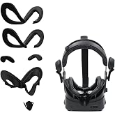 AMVR Facial Interface Bracket &amp; PU Leather Foam Face Cover Pad Replacement &amp; Anti-Leakage Nose Pad &amp; Protective Lens Cover Comfort Set for Valve Index Headset